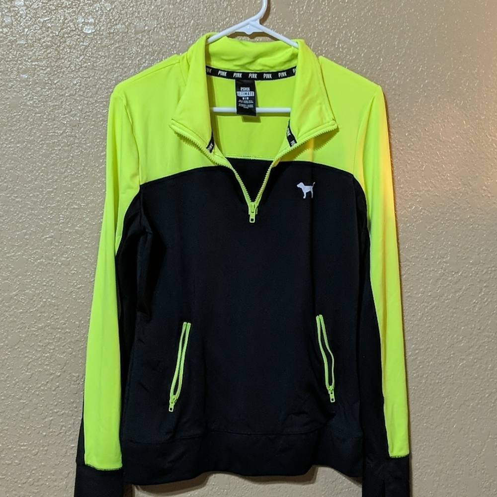 Victoria Secret bright pull over.  1/4 zip